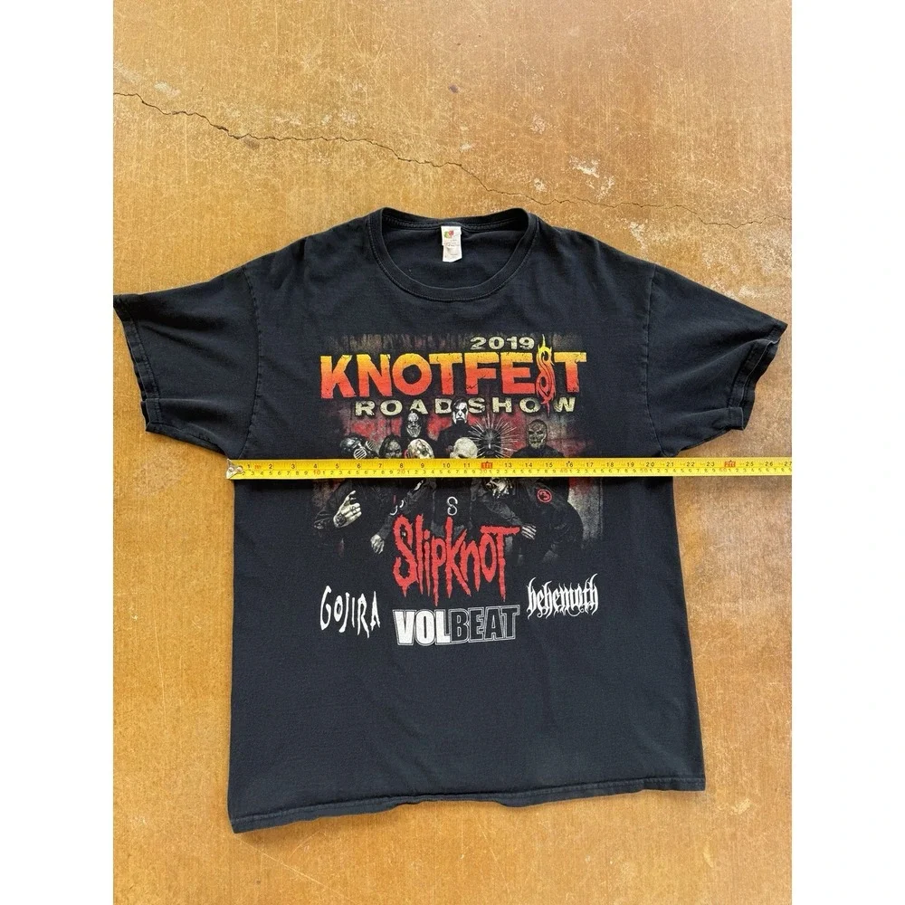2019 Slipknot Knotfest Roadshow Volbeat Promo Heavy Metal Band T-Shirt L Black